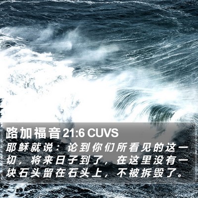 路 加 福 音 21:6 CUVS Bible Verse Image