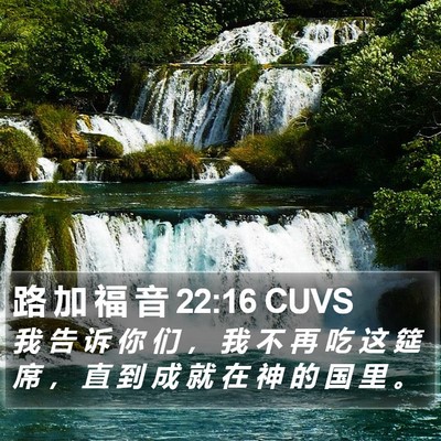 路 加 福 音 22:16 CUVS Bible Verse Image