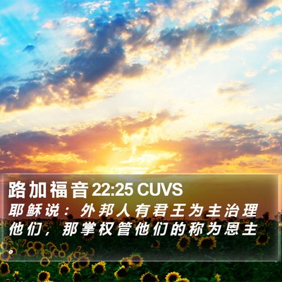 路 加 福 音 22:25 CUVS Bible Verse Image
