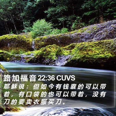 路 加 福 音 22:36 CUVS Bible Verse Image