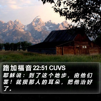 路 加 福 音 22:51 CUVS Bible Verse Image