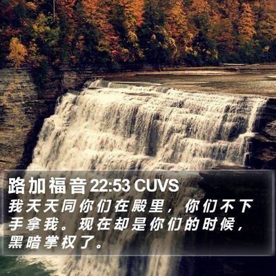 路 加 福 音 22:53 CUVS Bible Verse Image