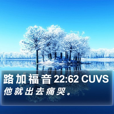 路 加 福 音 22:62 CUVS Bible Verse Image