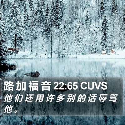 路 加 福 音 22:65 CUVS Bible Verse Image