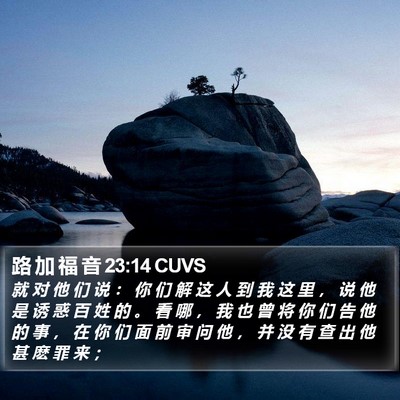 路 加 福 音 23:14 CUVS Bible Verse Image