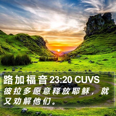 路 加 福 音 23:20 CUVS Bible Verse Image