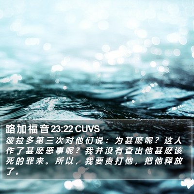 路 加 福 音 23:22 CUVS Bible Verse Image