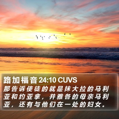 路 加 福 音 24:10 CUVS Bible Verse Image