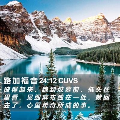 路 加 福 音 24:12 CUVS Bible Verse Image