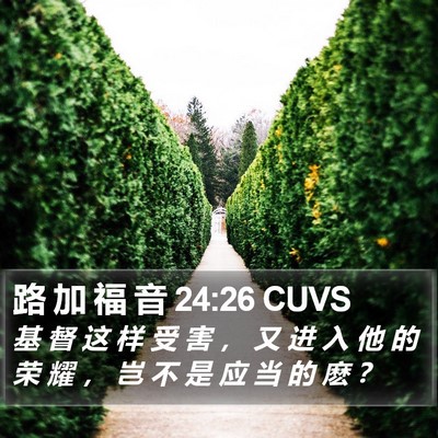 路 加 福 音 24:26 CUVS Bible Verse Image