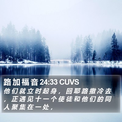 路 加 福 音 24:33 CUVS Bible Verse Image