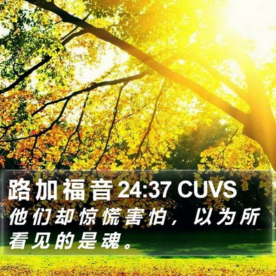 路 加 福 音 24:37 CUVS Bible Verse Image