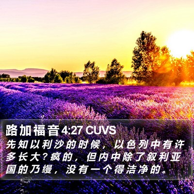 路 加 福 音 4:27 CUVS Bible Verse Image