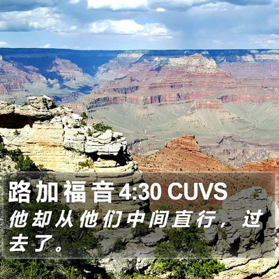 路 加 福 音 4:30 CUVS Bible Verse Image