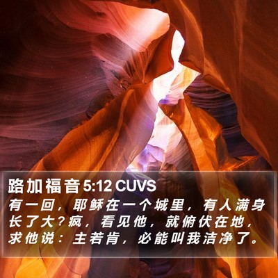 路 加 福 音 5:12 CUVS Bible Verse Image