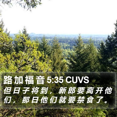 路 加 福 音 5:35 CUVS Bible Verse Image