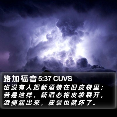 路 加 福 音 5:37 CUVS Bible Verse Image