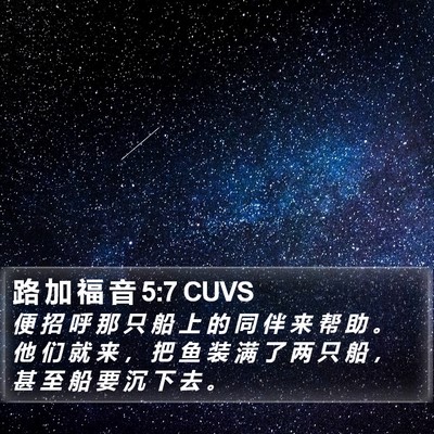 路 加 福 音 5:7 CUVS Bible Verse Image