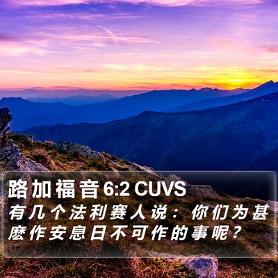 路 加 福 音 6:2 CUVS Bible Verse Image