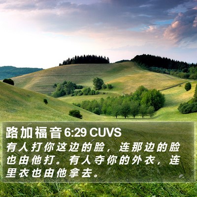 路 加 福 音 6:29 CUVS Bible Verse Image