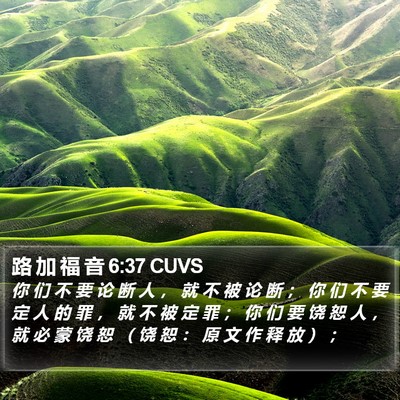 路 加 福 音 6:37 CUVS Bible Verse Image