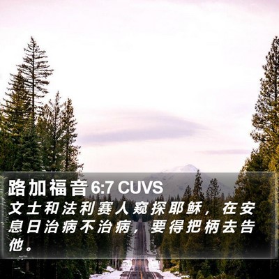 路 加 福 音 6:7 CUVS Bible Verse Image