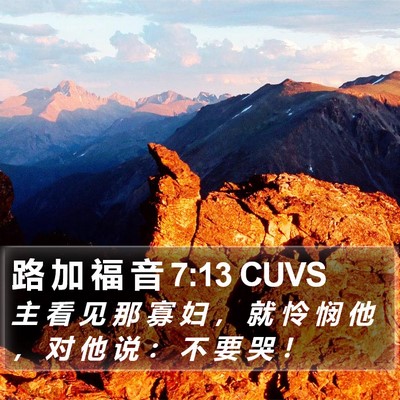路 加 福 音 7:13 CUVS Bible Verse Image