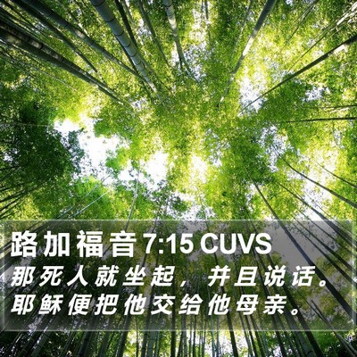 路 加 福 音 7:15 CUVS Bible Verse Image