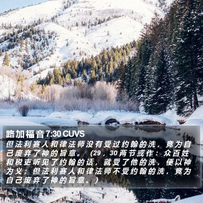 路 加 福 音 7:30 CUVS Bible Verse Image