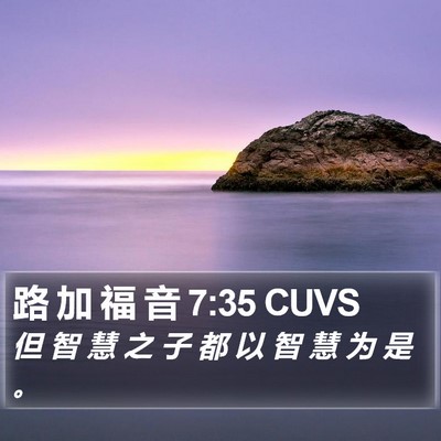 路 加 福 音 7:35 CUVS Bible Verse Image