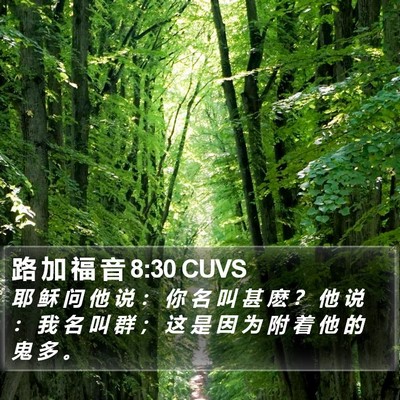 路 加 福 音 8:30 CUVS Bible Verse Image
