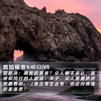 路 加 福 音 8:45 CUVS Bible Verse Image