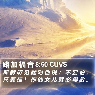 路 加 福 音 8:50 CUVS Bible Verse Image