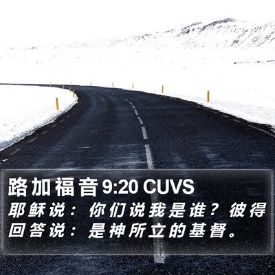 路 加 福 音 9:20 CUVS Bible Verse Image