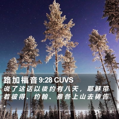 路 加 福 音 9:28 CUVS Bible Verse Image