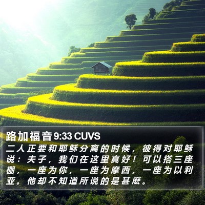 路 加 福 音 9:33 CUVS Bible Verse Image