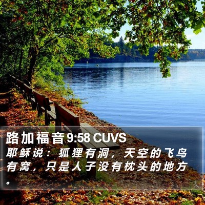 路 加 福 音 9:58 CUVS Bible Verse Image