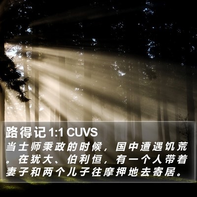 路 得 记 1:1 CUVS Bible Verse Image
