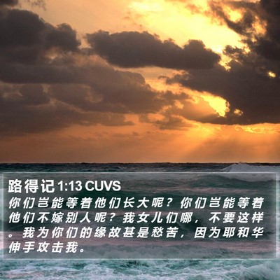 路 得 记 1:13 CUVS Bible Verse Image