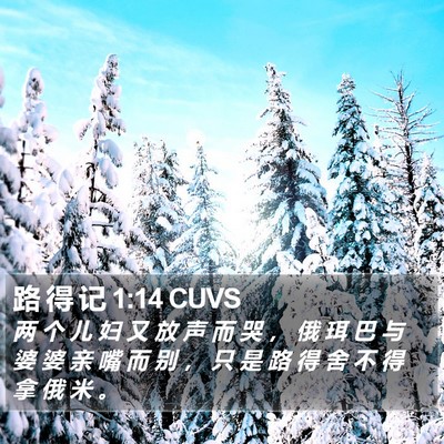 路 得 记 1:14 CUVS Bible Verse Image