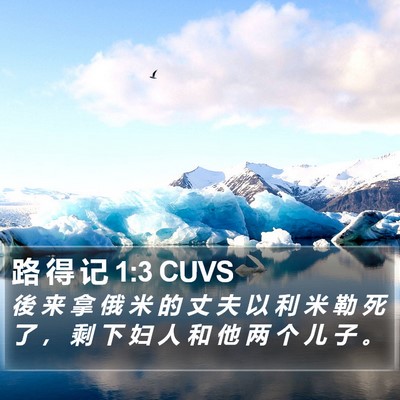 路 得 记 1:3 CUVS Bible Verse Image
