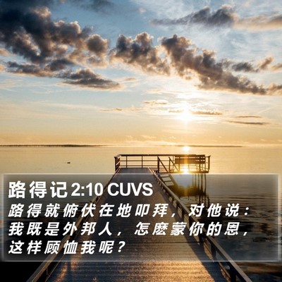 路 得 记 2:10 CUVS Bible Verse Image