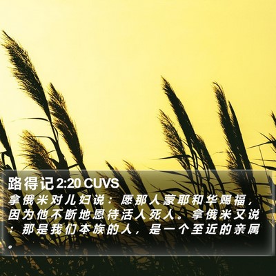 路 得 记 2:20 CUVS Bible Verse Image