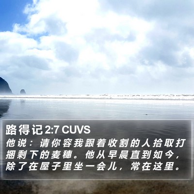 路 得 记 2:7 CUVS Bible Verse Image