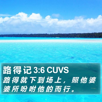 路 得 记 3:6 CUVS Bible Verse Image