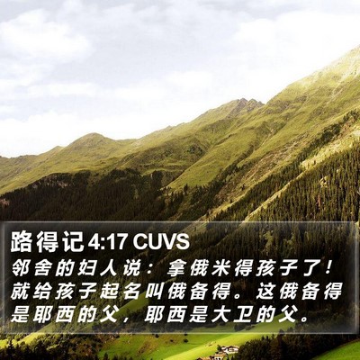 路 得 记 4:17 CUVS Bible Verse Image