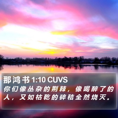 那 鸿 书 1:10 CUVS Bible Verse Image
