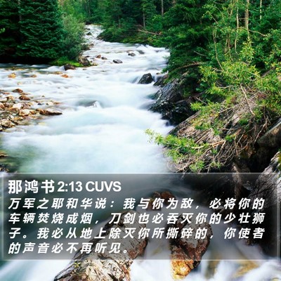 那 鸿 书 2:13 CUVS Bible Verse Image