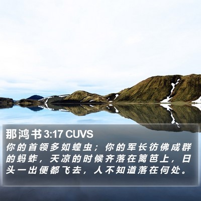 那 鸿 书 3:17 CUVS Bible Verse Image