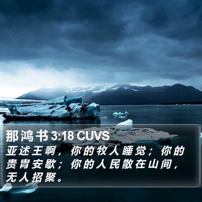 那 鸿 书 3:18 CUVS Bible Verse Image